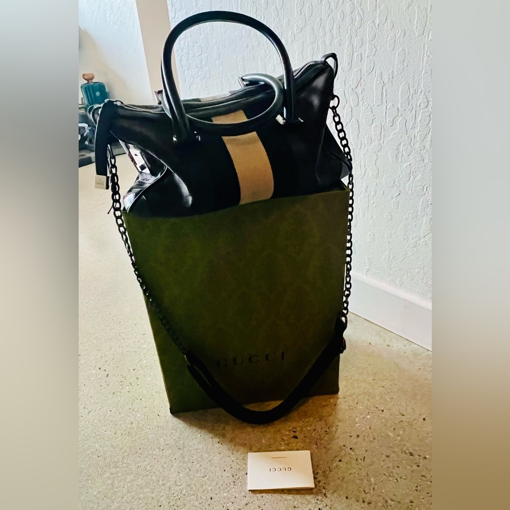 Brown & Black Bag 100% AUTHENTIC GUCCI Original $900 SALE Vintage Condition!
